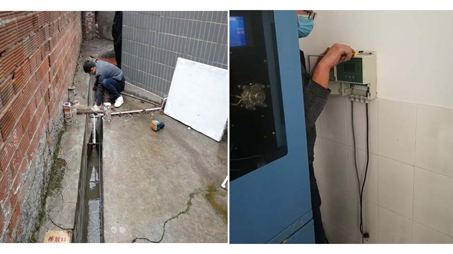 案例说明-重庆市第五人民医院超声波明渠星空(中国)施工现场