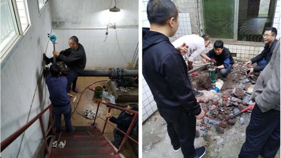 璧山区水利局插入式电磁星空(中国)安装现场